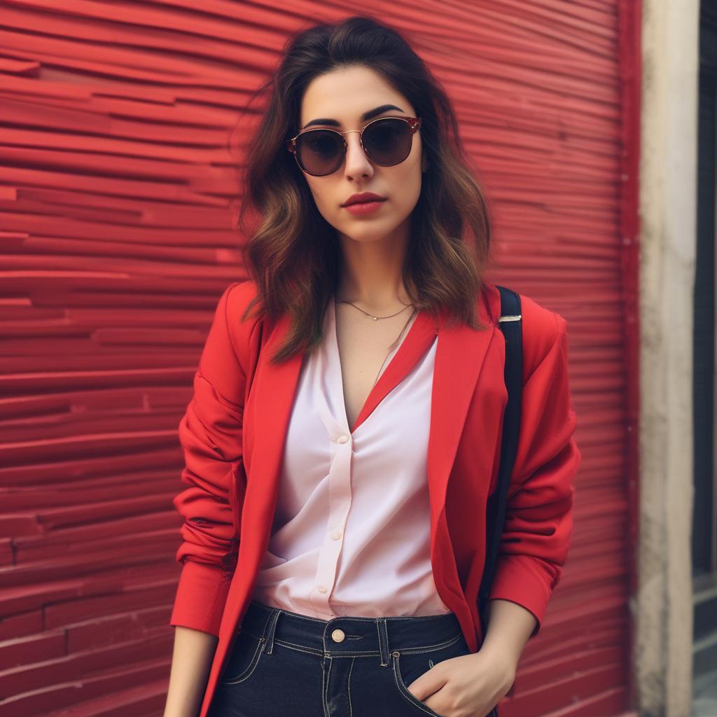 یک دختر ایرانی اصالتا اهل تهران با تیپ و استایل بروز و شیک به رنگ قرمز به همراه عینک دودی.
بسیار زیبا13