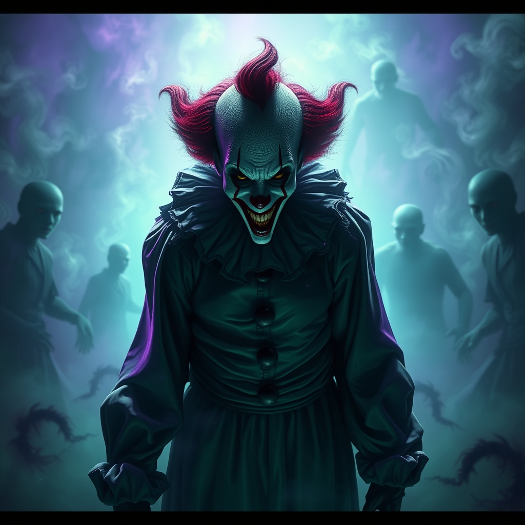 عکس یه دلقک ترسناک به همراه کلی روح و جن های ترسناک1