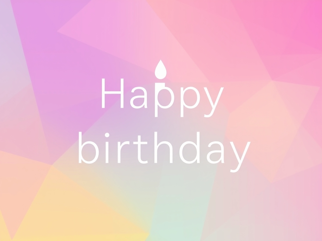 کارت تولدت مبارک فقط نوشته با زمینه ی شاد 2