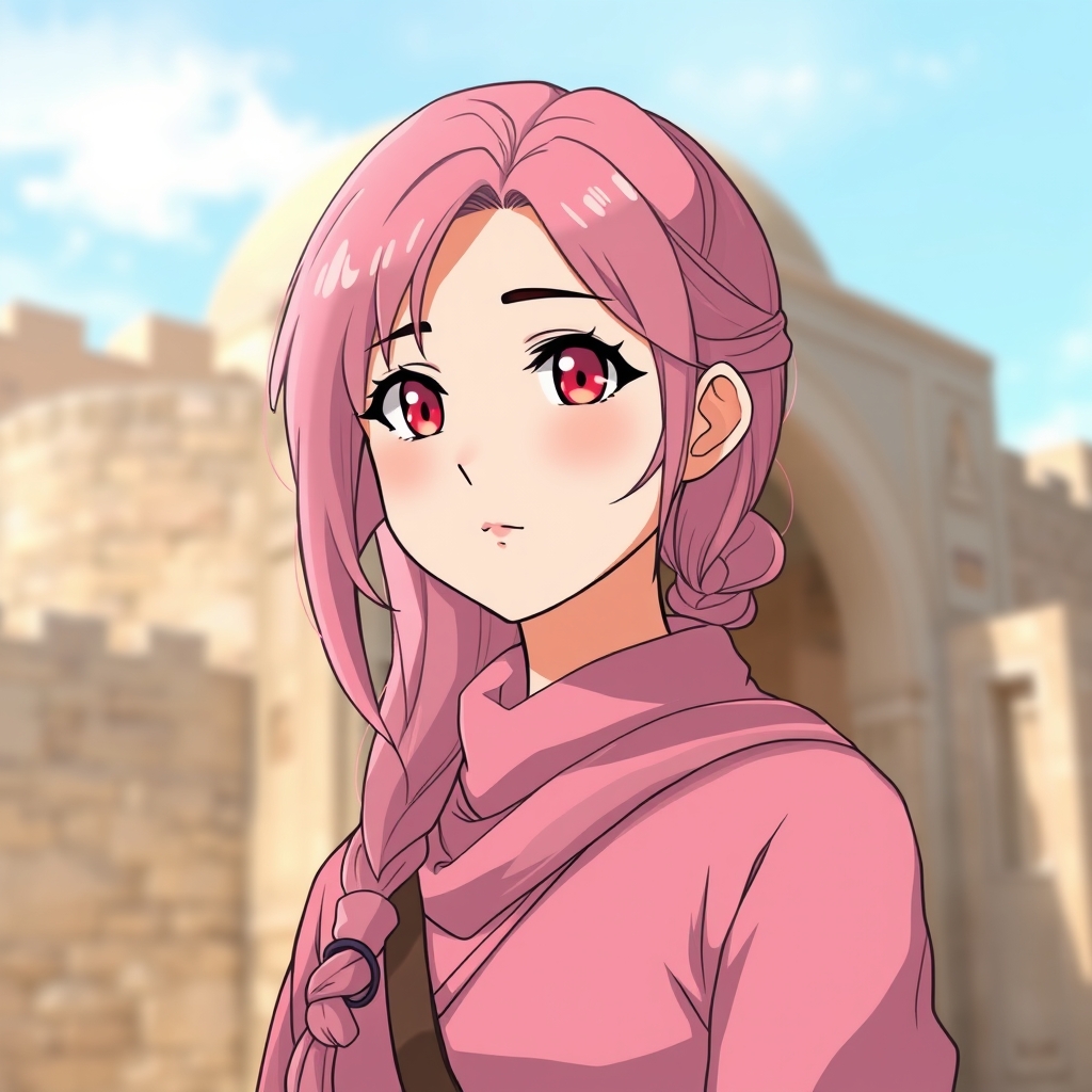 دختر 25ساله ای با موهای مخملی صورتی و لباس صورتی خیلی زیبا چشمانی صورتی مهربون در قصرشیرین 21