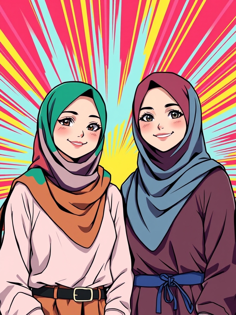 دو دوست دختر محجبه6