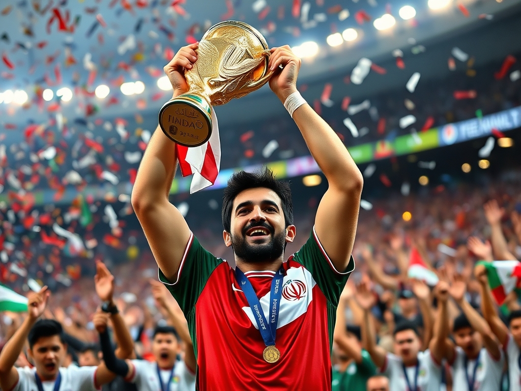یک کاپیتان ایرانی که جام جهانی را بالای سر خود برده است کریم باقری
3