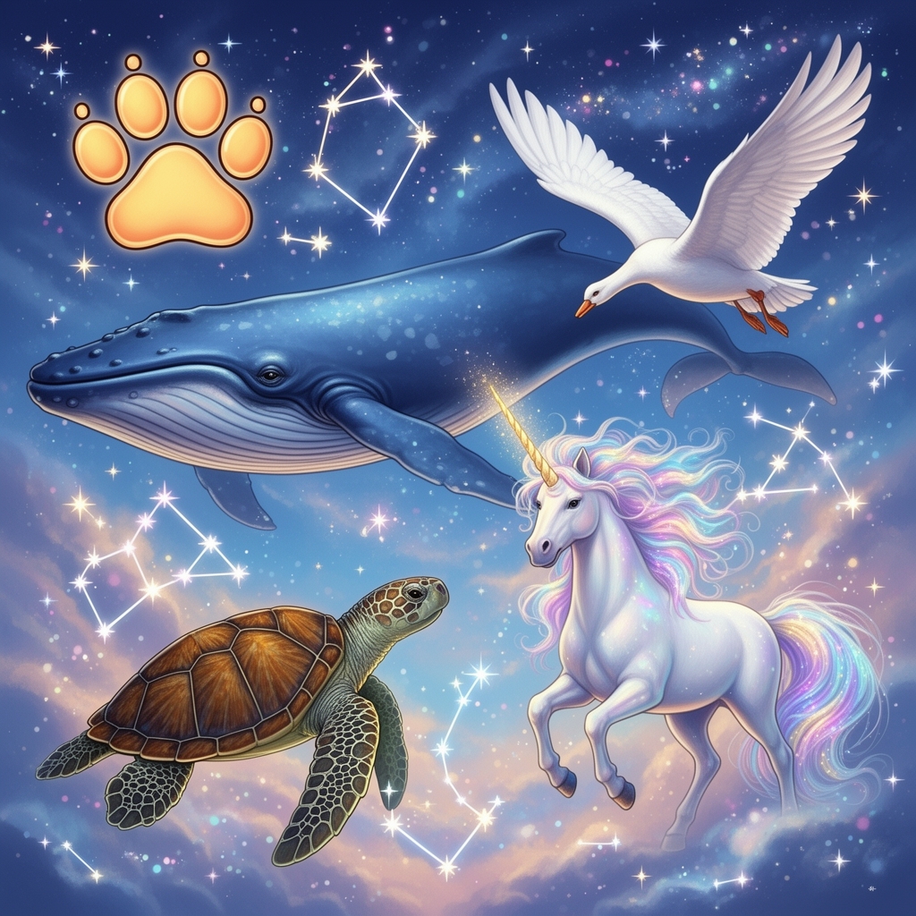 🐾+🐳+🪿+🦄+🐢+⭐+✨:؟3