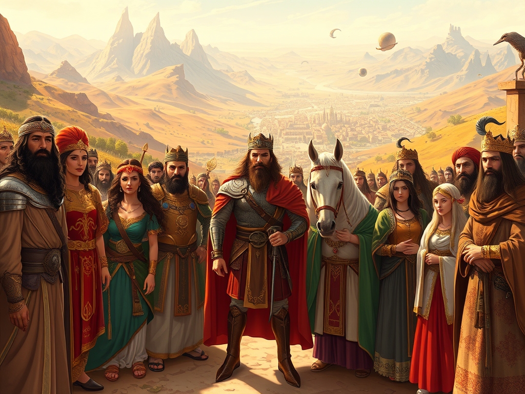 همهی شخصیت های شاهنامه در یک قاب3