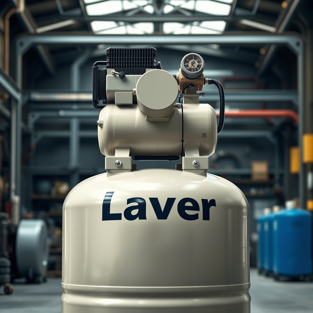 کمپرسور باد اویل فری سایلنت تو فضای صنعتی و روی مخزن بنویس laver 
نوشته حالت طبیعی تر و برجسته تر باشه2