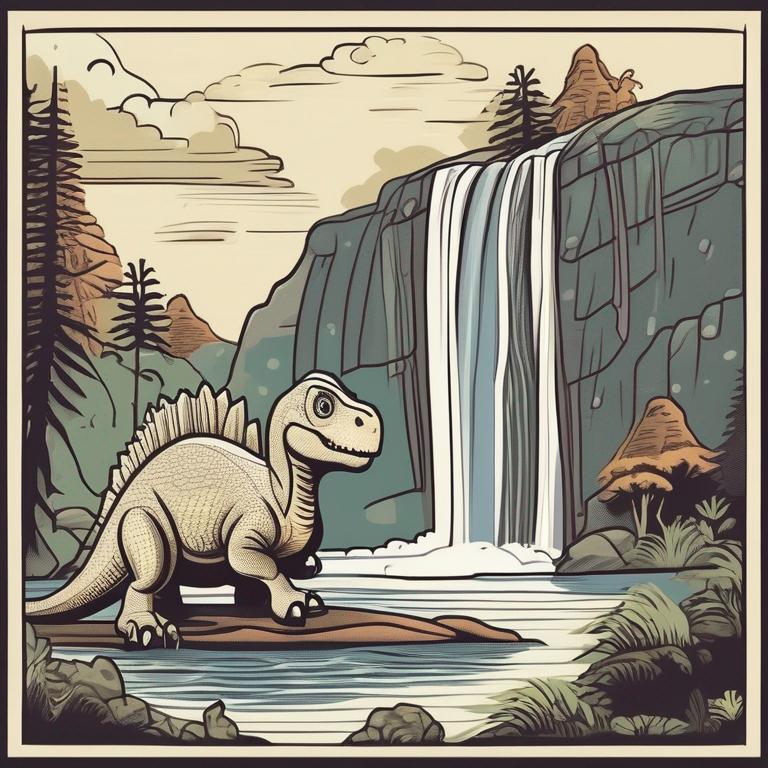 دایناسور‌کنارآبشار8