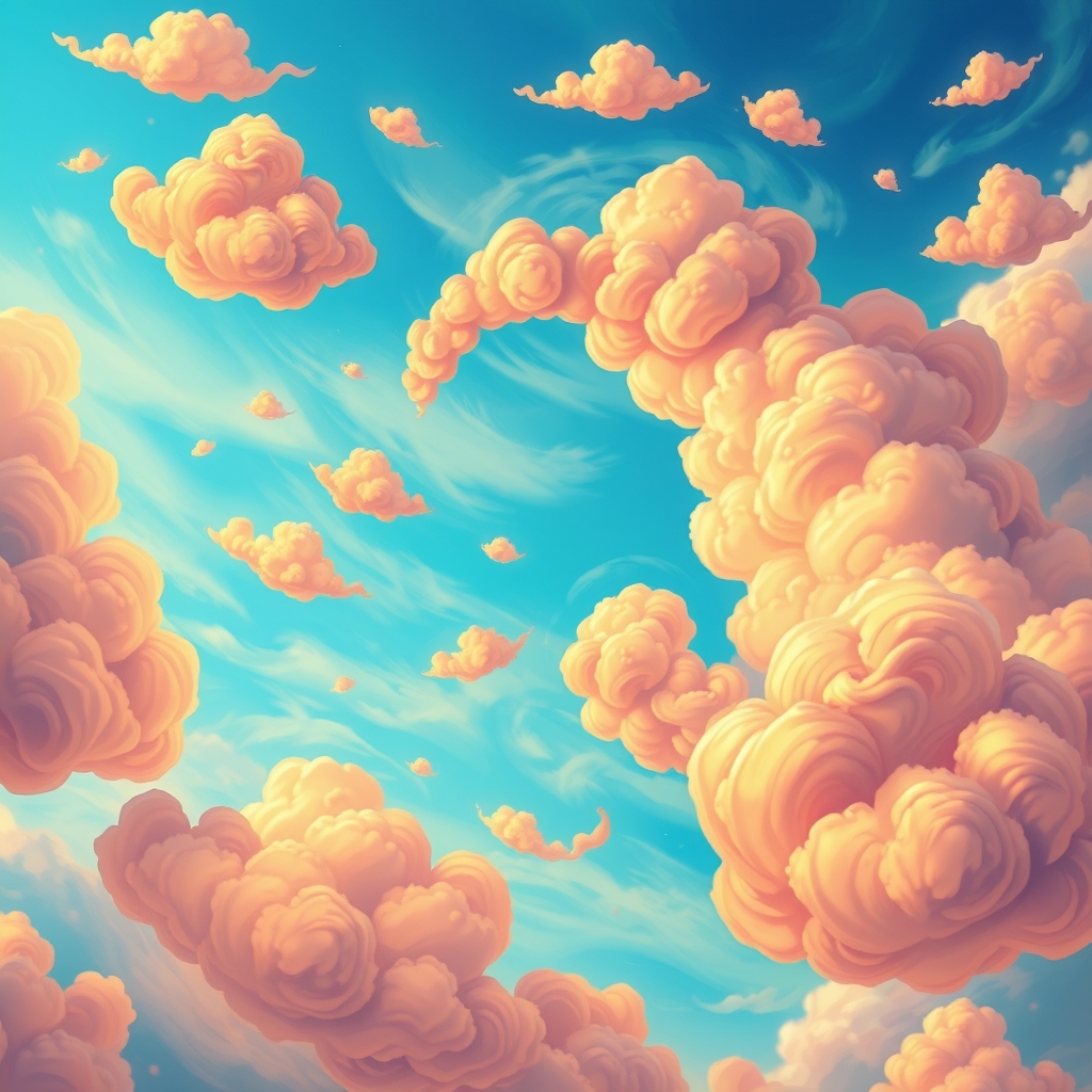 آسمانی با ابرهای فانتزی و شکلات23
