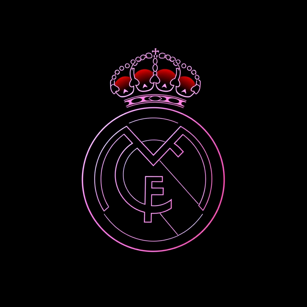 لوگو رئال مادرید در زمینه ای سیاه و خفن 7