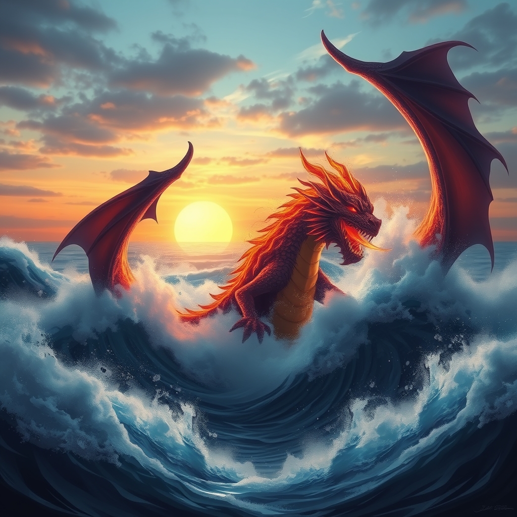 اژدهای آتشین در دریا22