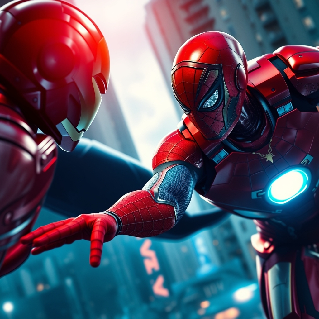 اسپایدرمن در جنگ با ایرون من
3