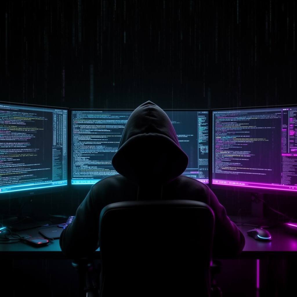 یه عکس با کیفیت بالا برای پس زمینه مانیتورم
عکسی مشکی باحال از یک هکر صورتش معلوم نباشه و با کامپیوترش کار کنه
1