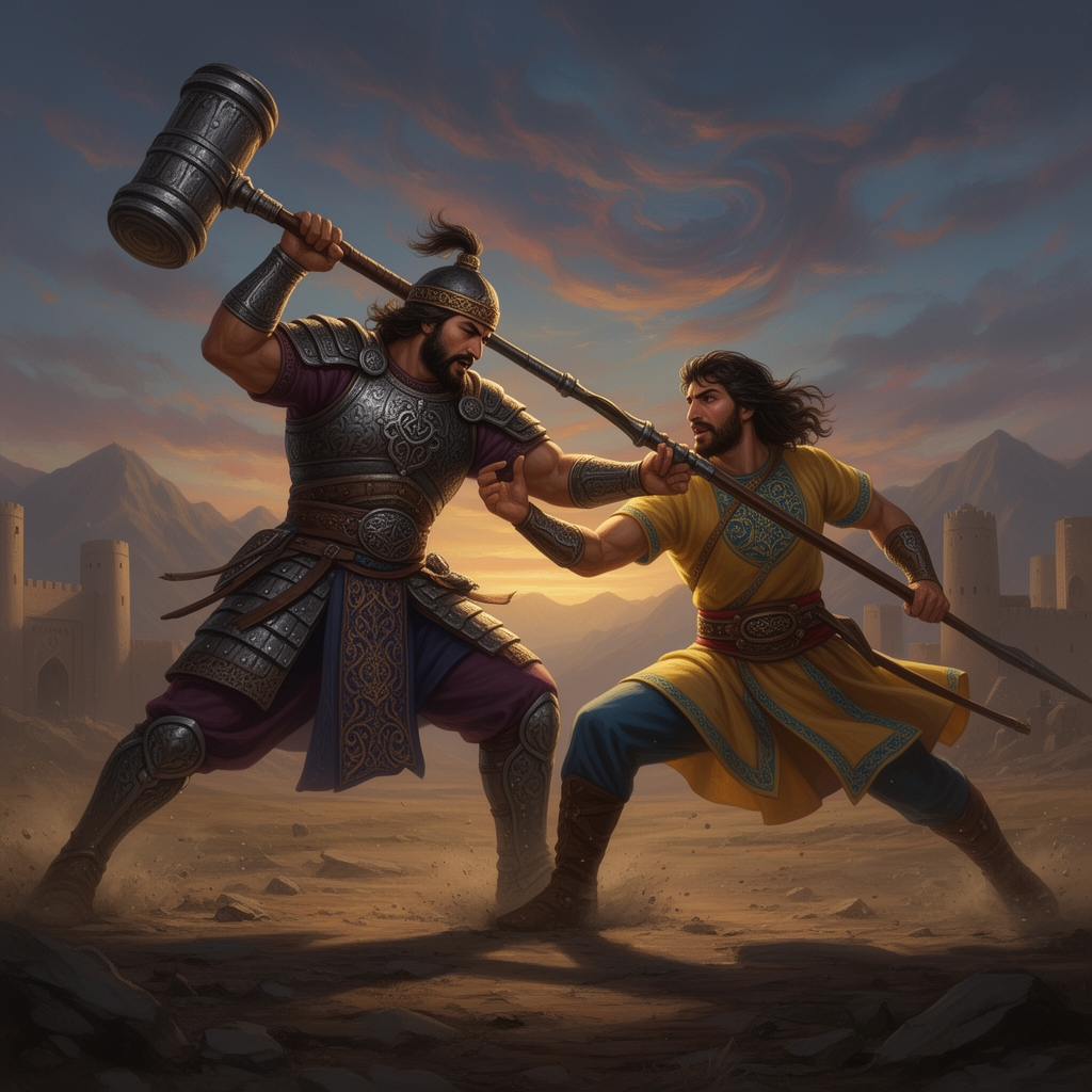 مبارزه ی رستم و سهراب
0