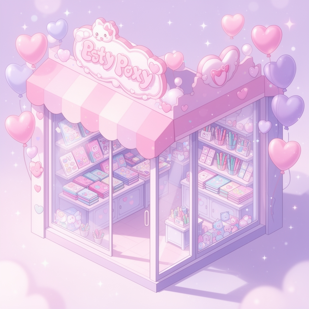 یک ایزومتریک از فروشگاه لوازم تحریر کیوت ووگولی دخترانه و بامزه و رویایی💖💖💖5