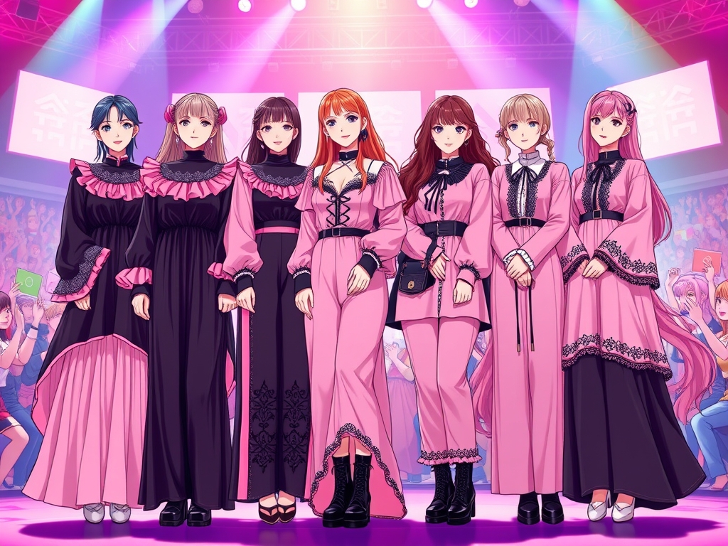 گروه بلک پینگ با لباس های صورتی و سیاهواقعی17