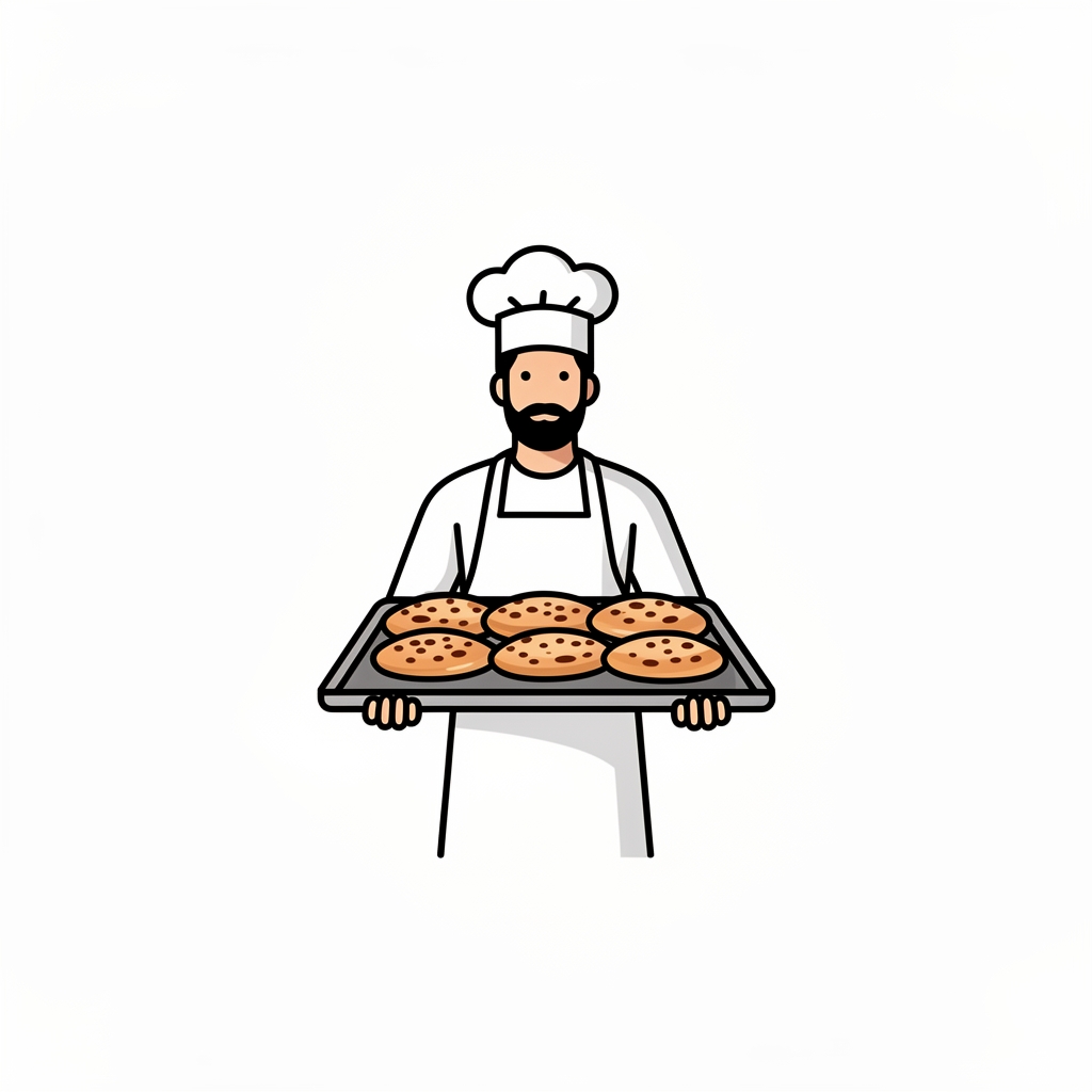 لوگوی مردی در حال پخت نان بربری1