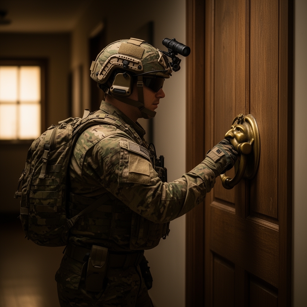 عکس سرباز در حال در زدن0