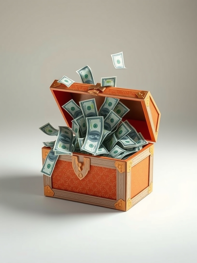 تصویر ی خزانه پر از پول ب ترسیم هوش کوانتومی23