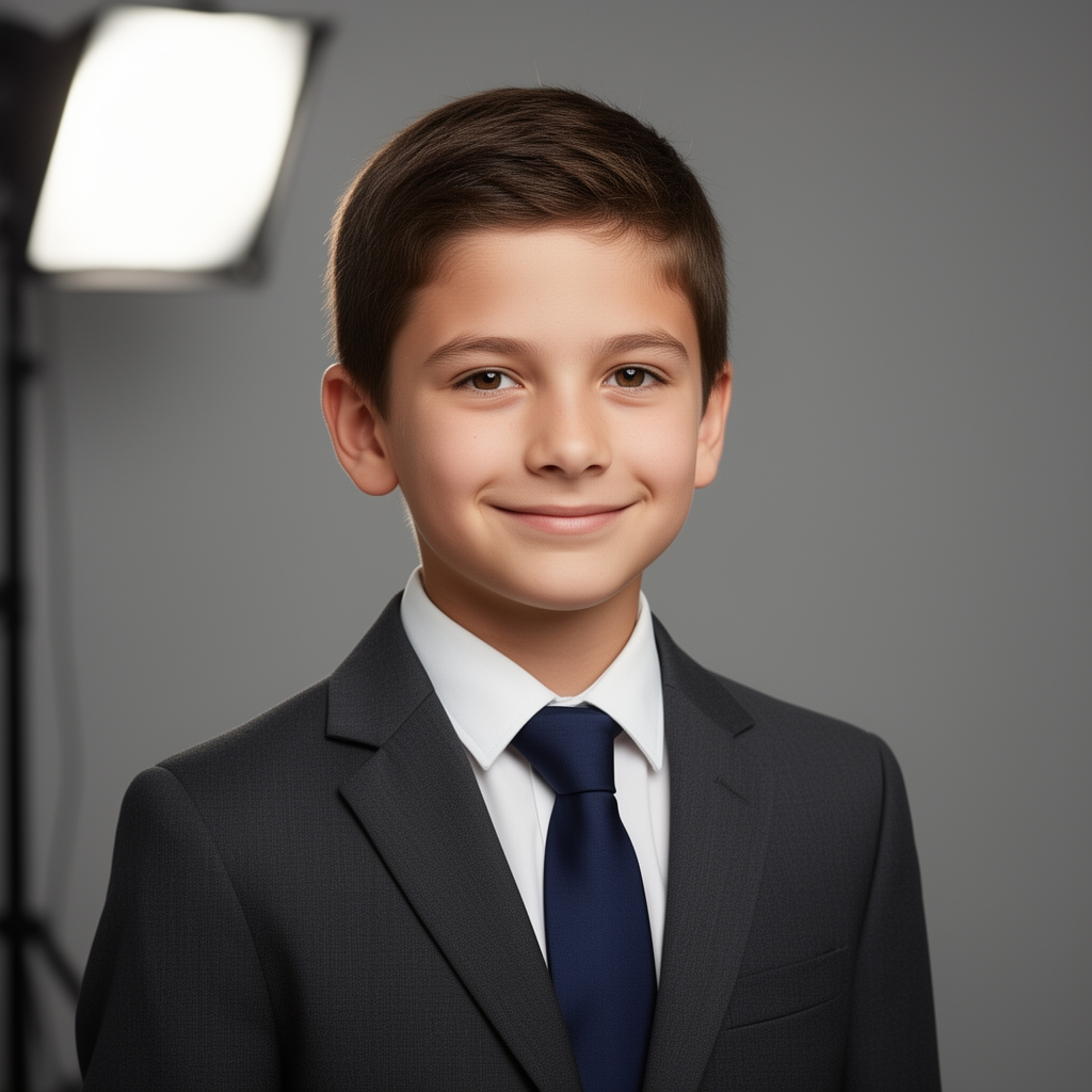 پسری که کت شلوار پوشیده پسر ۱۲ ساله باشه0