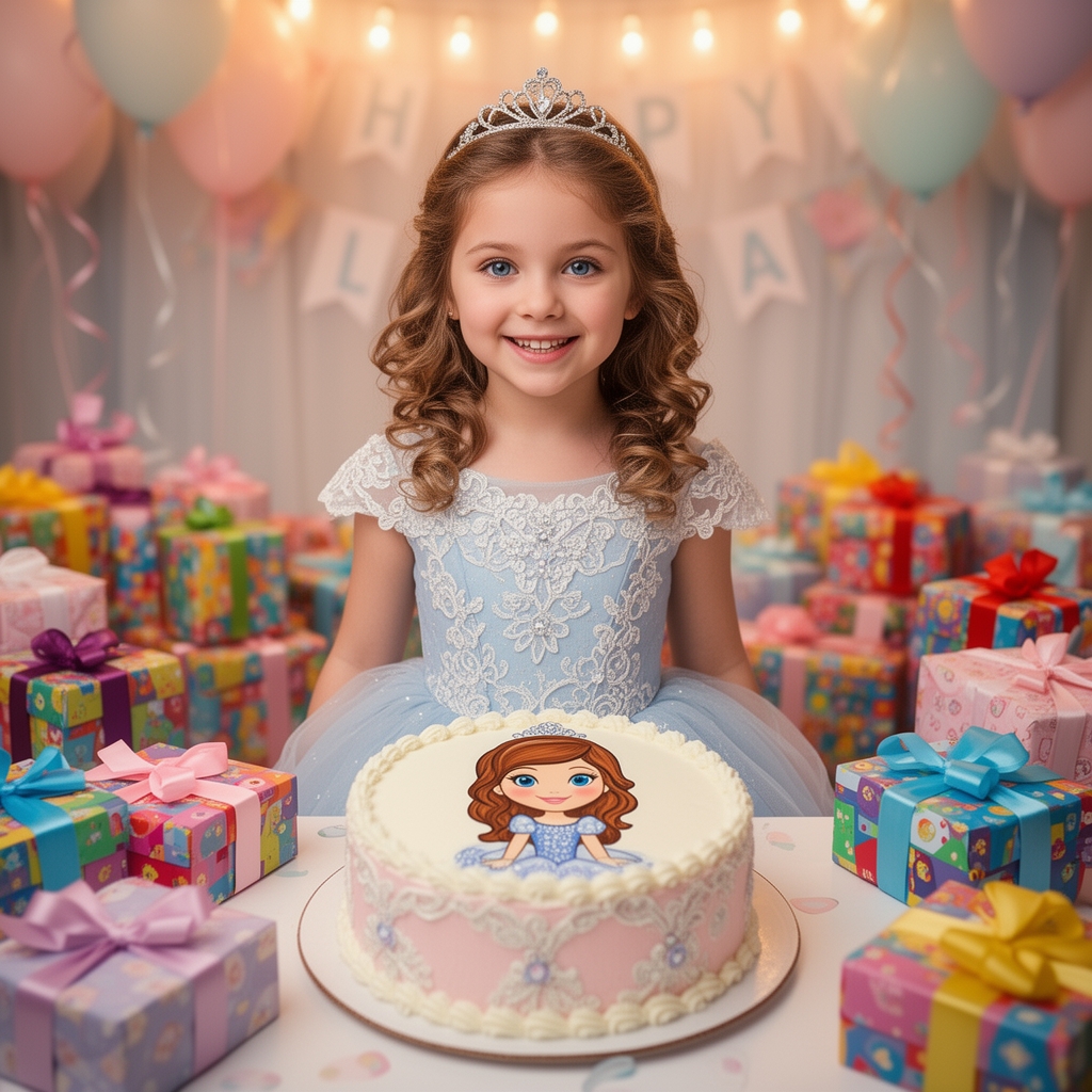 تولد دختر کوچولویی که لباس های پرنسسی دارد و می‌خندد و چشمانی آبی تیله ای دارد هزاران هزار کادو کنارش هست و عکس کارتونی خودش روی کیکش هست0