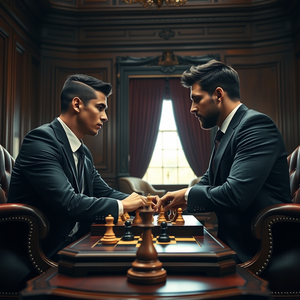 رونالدو و مسی کا باهم شطرنج بازی میکنند21