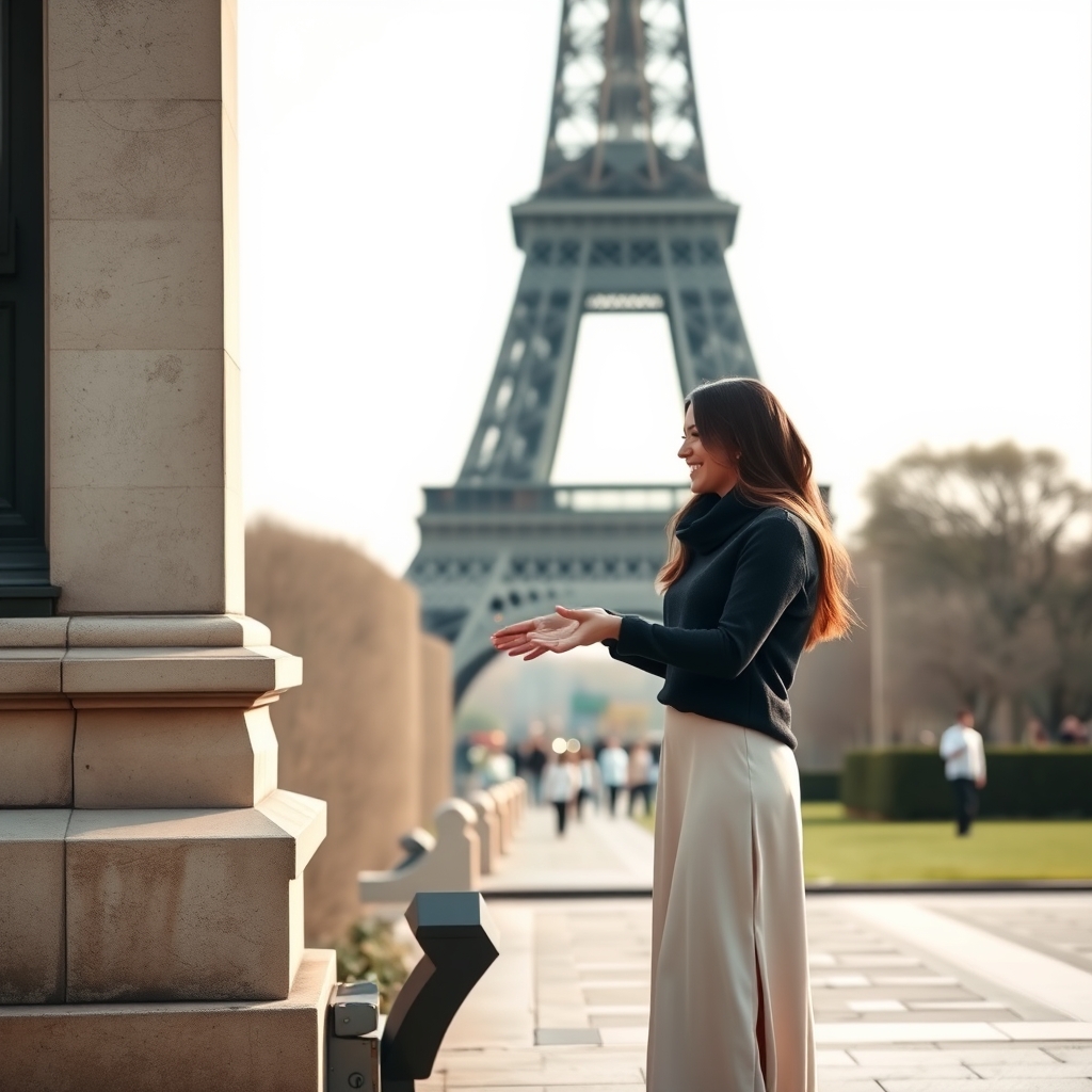 یک مرد خوشتیپ پایین برج ایفل همراه با بانویی که قرار بود درخواست ازدواج به اون بده4