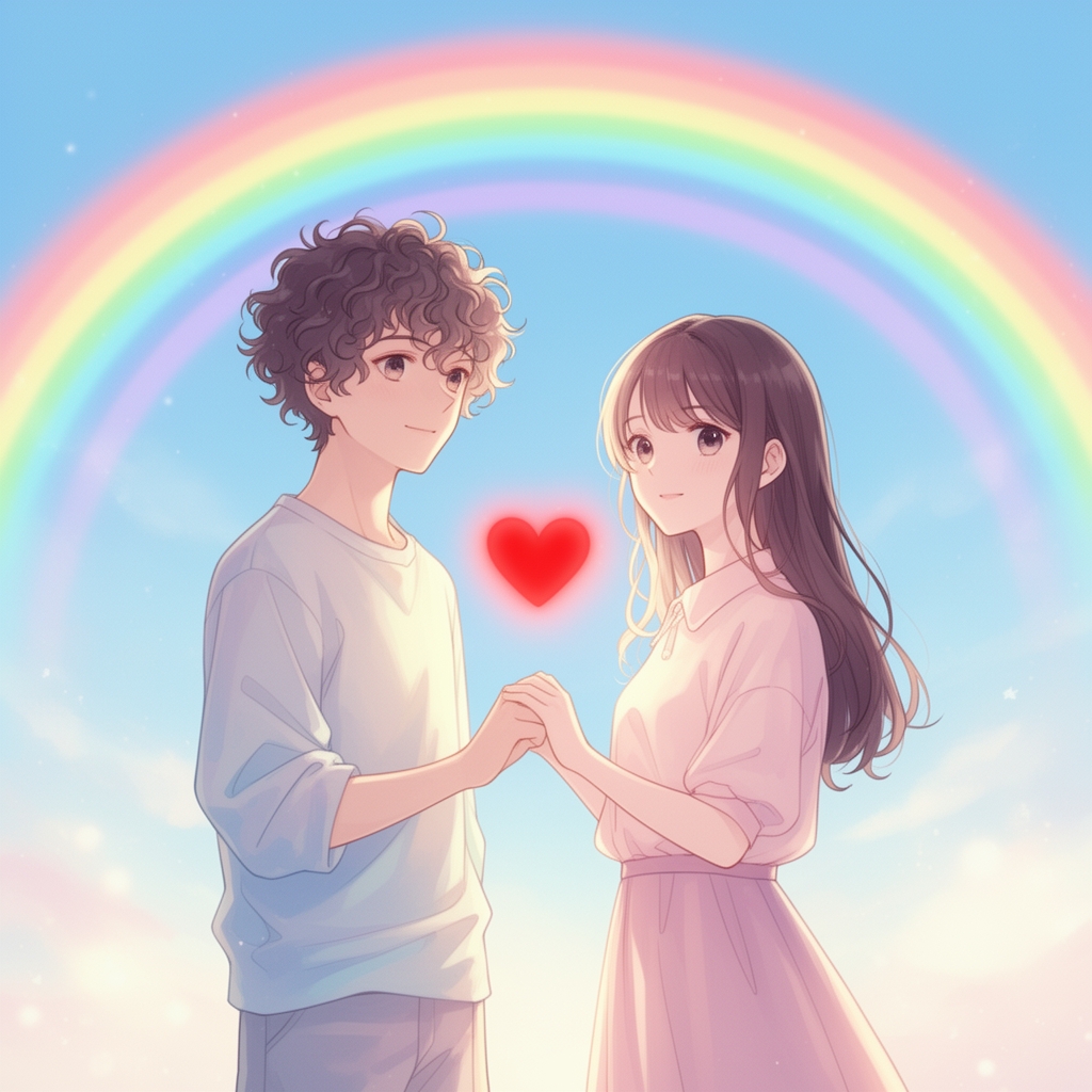 🌈👨‍🦱❤👩🌈1