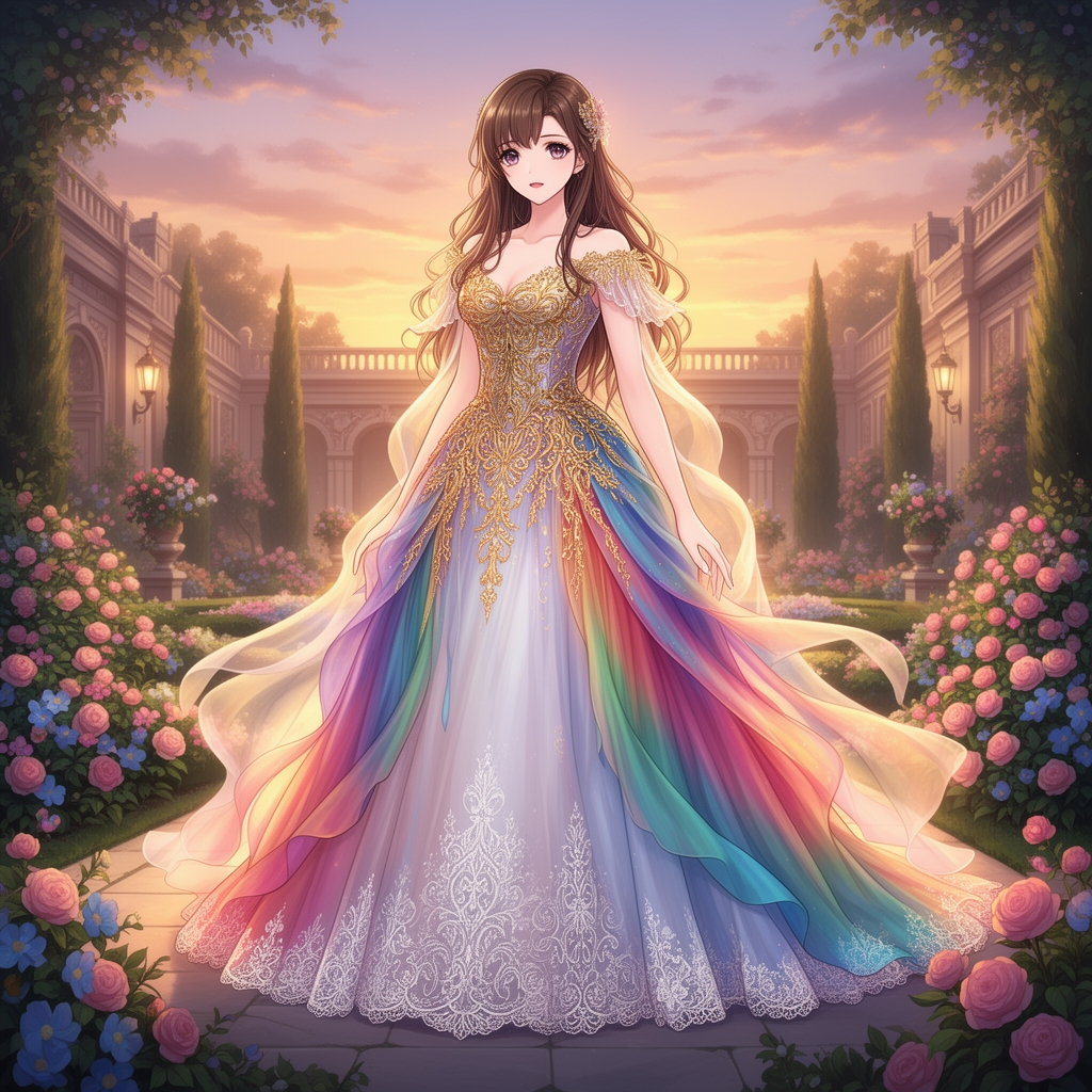 یک دختر زیبا با زیبا ترین لباس جهان1