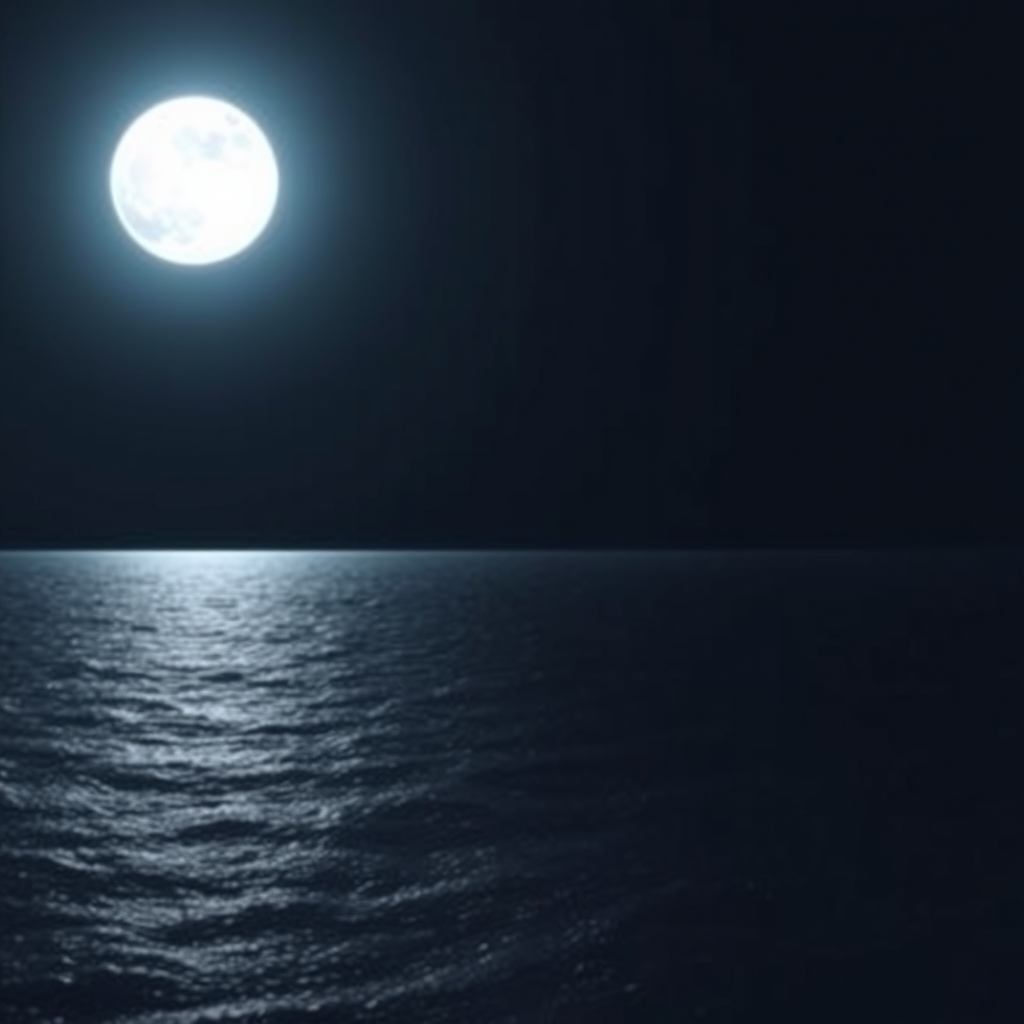 ماه، دریا و شب🌙🌌🌊14