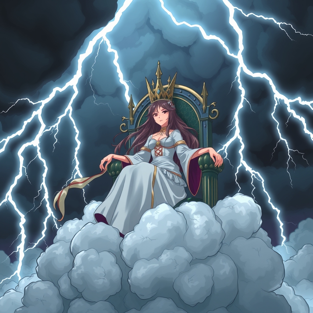 رعد و برق اگه ملکه داشت و نشسته بود ⚡☁️⛈️🌩️5