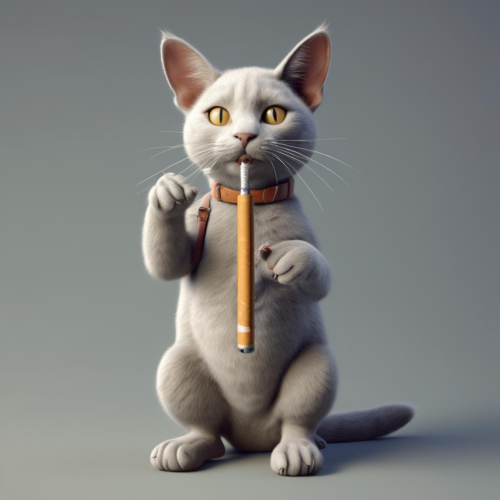 گربه ای در حال سیگار کشیدن 4