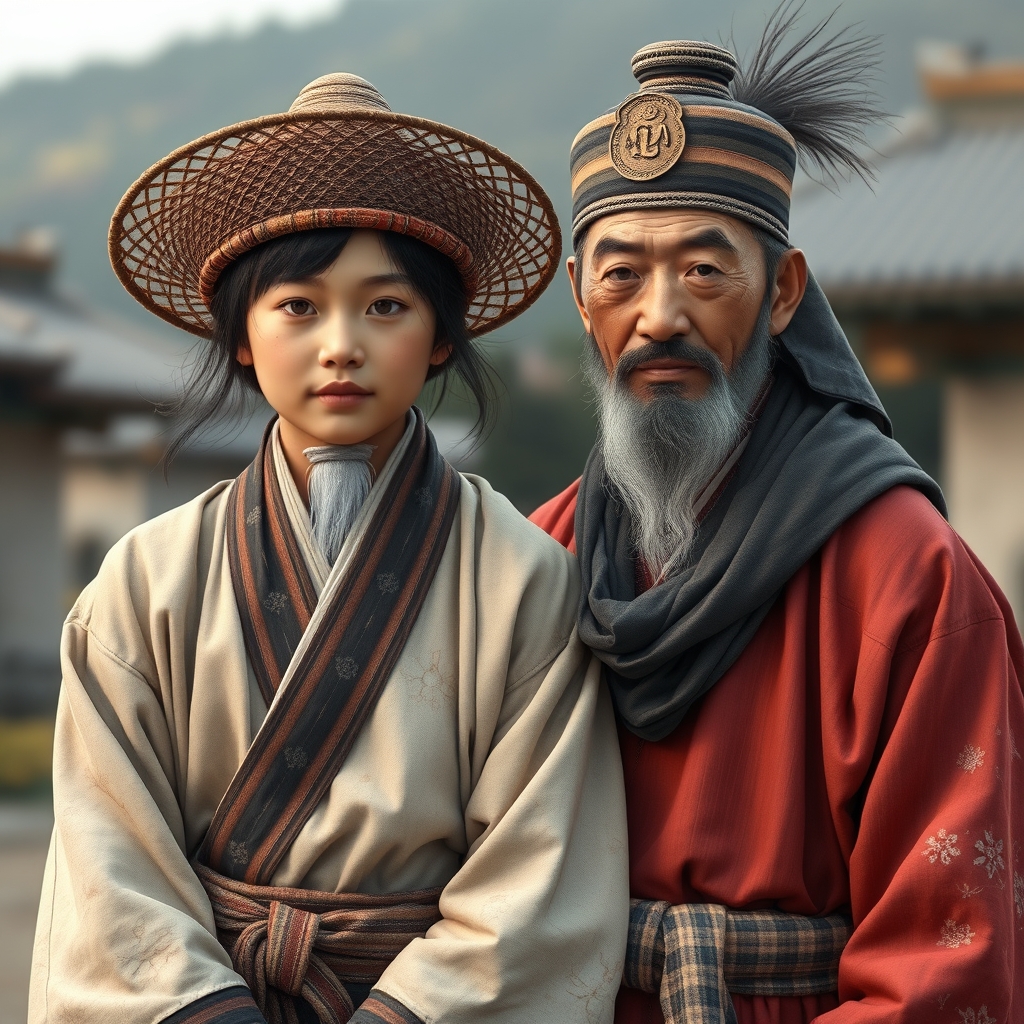 پدر و دختری اهل کره جنوبی قدیم با لباس های کهنه12