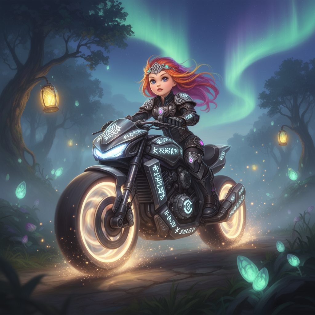 یه دختر جوان کیوت موتورسوار
1