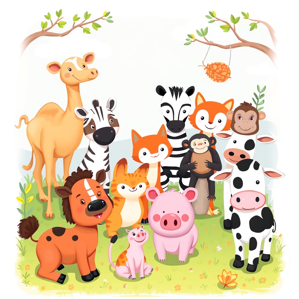 🐪🦝🦓🦊🐈🐱🐒🐴🐴🐖🐮🐪🐪🐮5
