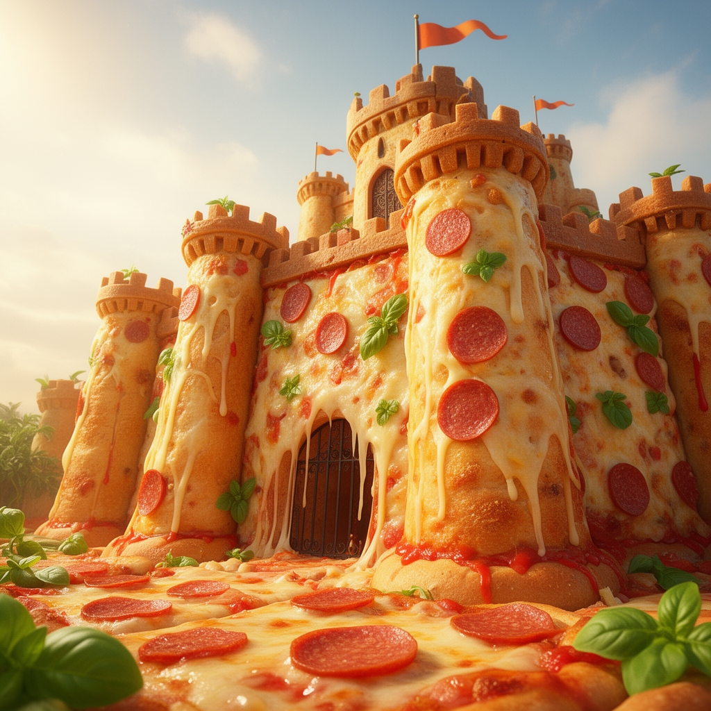 قصری از پیتزا 0