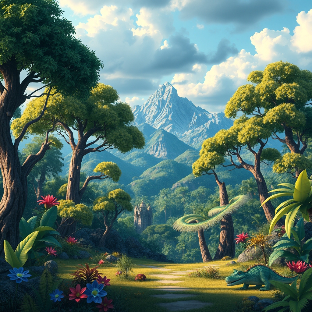🌲🌴🌳🦖🐊🏔3
