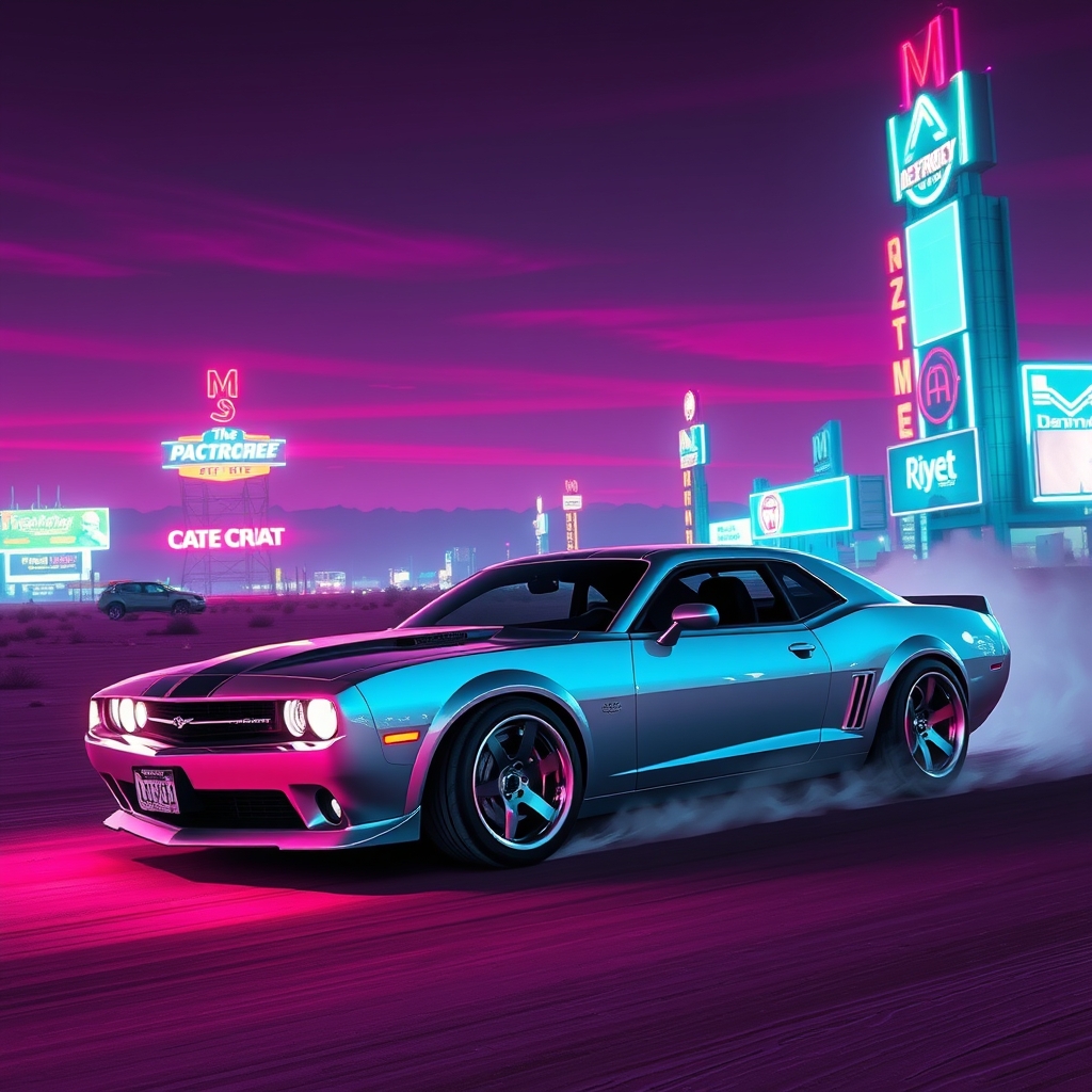 ماشین کامارای نقره ای در بیابان درحال دریفت21