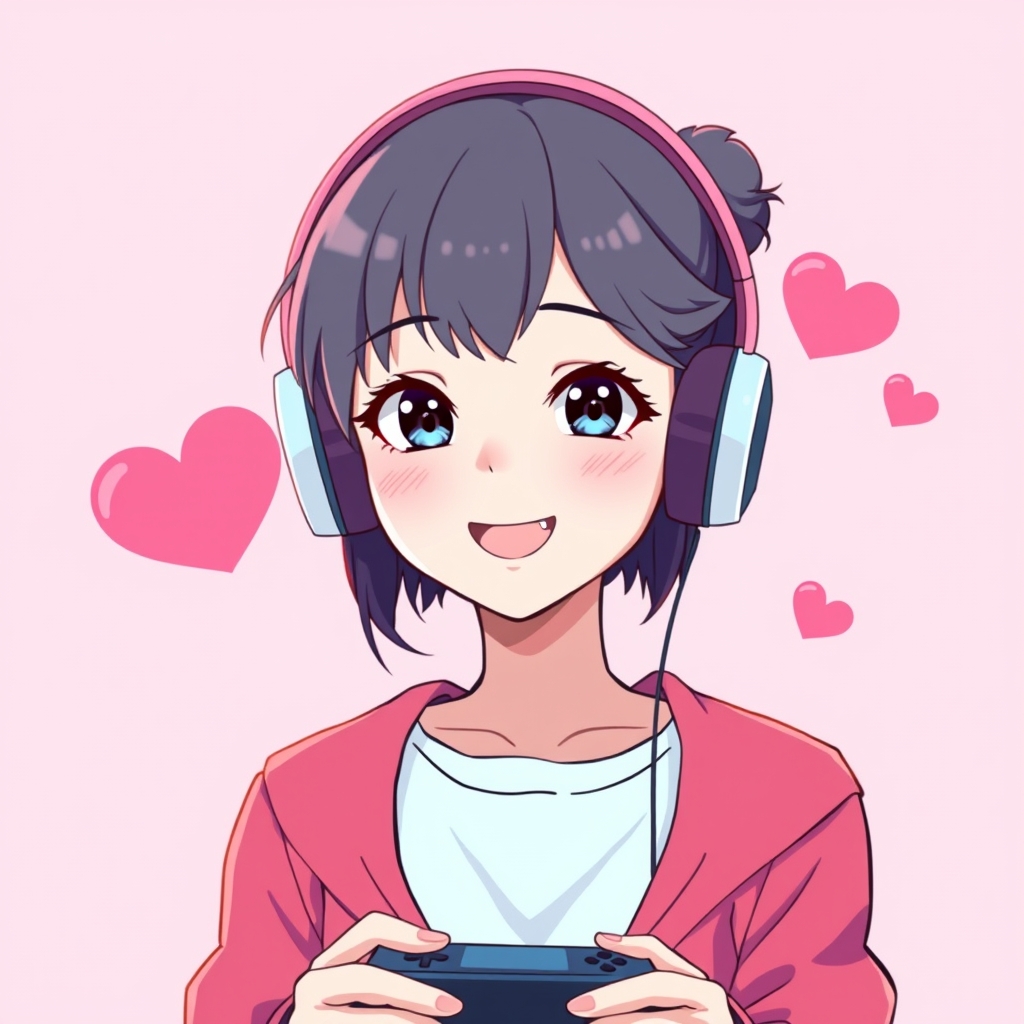 👩💖💙🎧🎮19