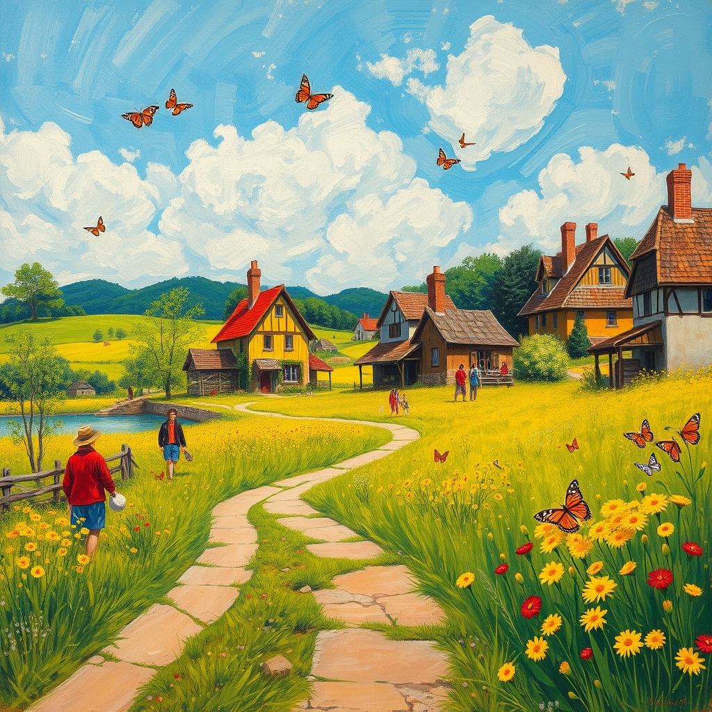 روستایی دلنشین و زیبا و سا‌کنان مهمان نواز   و با دشت های پر از شاپرک  به سبک ونکوگ 
6