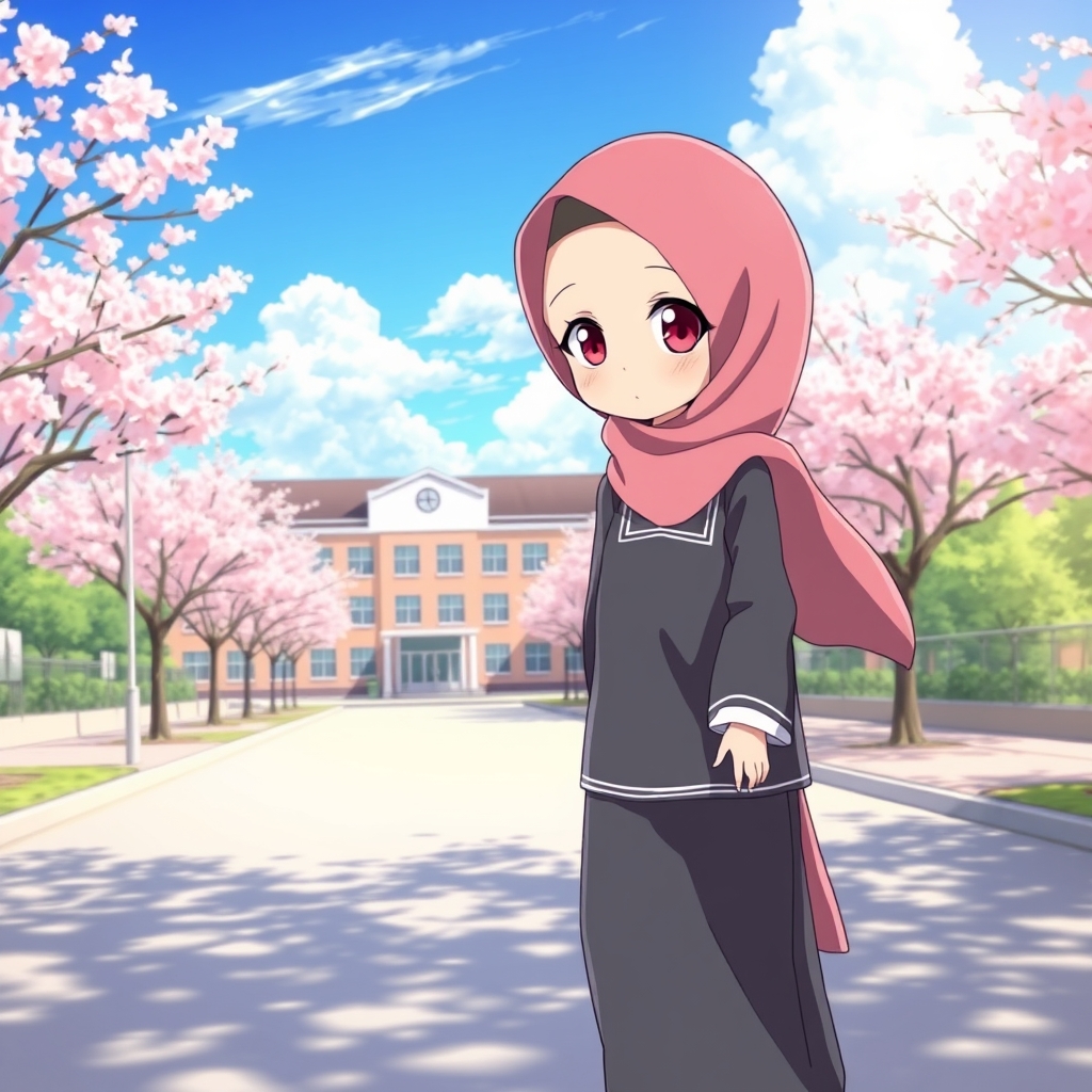 یک دختر با حجاب
در راه مدرسه 12