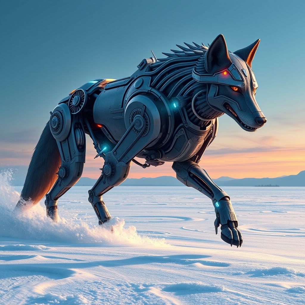 یک گرگ مکانیک در بیابان برفی بساز8