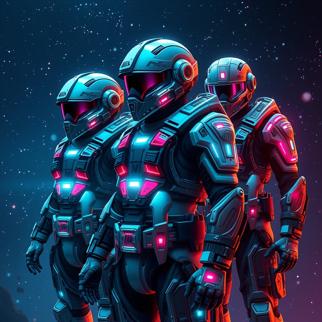 طراحی لباس قهرمانان جنگی و نظامی و زیبا و بسیار پیچیده و سخت افزار کامل و دقیق و پیشرفته و بروز و جدیددر حال تولید تصویر با پرامپت قبلی: یک شوالیه آینده‌نگر با زره اسکلت خارجی درخشان، ایستاده در دنیایی پسا‌آخرالزمانی.چشم‌انداز یک شهر آینده‌نگر از دید یک هنرمند اندرویدی که آن را نقاشی می‌کند.در حال تولید تصویر با پرامپت قبلی: یک جنگجوی سایبرپانک آینده‌نگر با زره نئونی، ایستاده در منظره‌ای از شهر نورانی، پس‌زمینه شب، با رنگ‌های زنده و جزئیات زیاد. و در کهکشان۱۰۰۰۰0۰۰۰۰۰۰۰۰۰۰۰۰0۰سال آینده و با وضوح0
