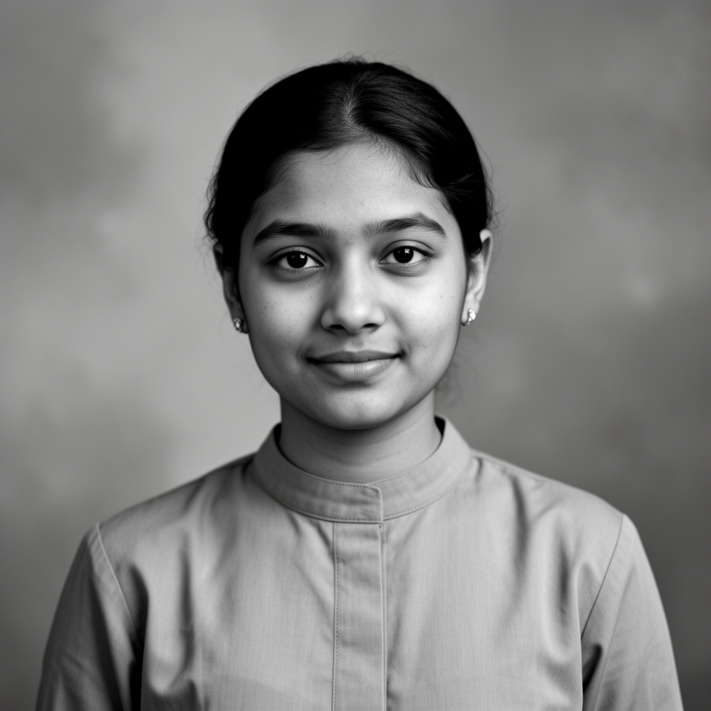 تصویر یک دختر نوع :سیاه سفید بیست و سه ساله .5