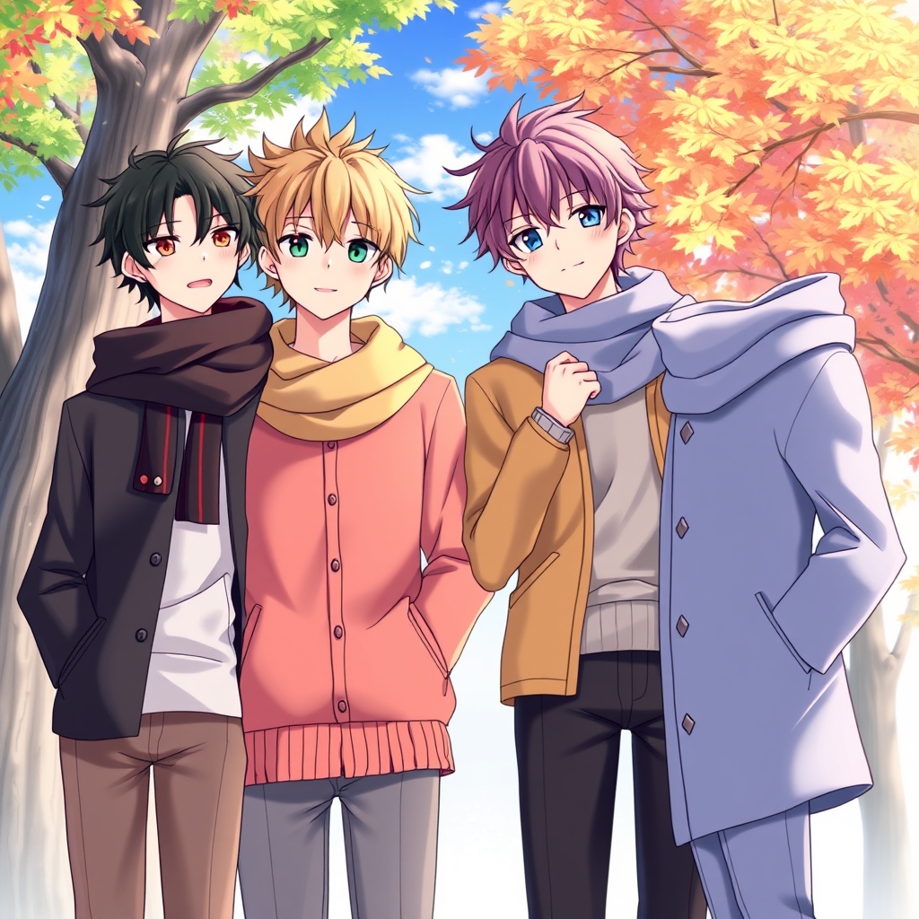 اگر فصل تابستان وبهارو پاییز و زمستان چهار پسر زیبا بودند وکنار هم ایستاده اند16