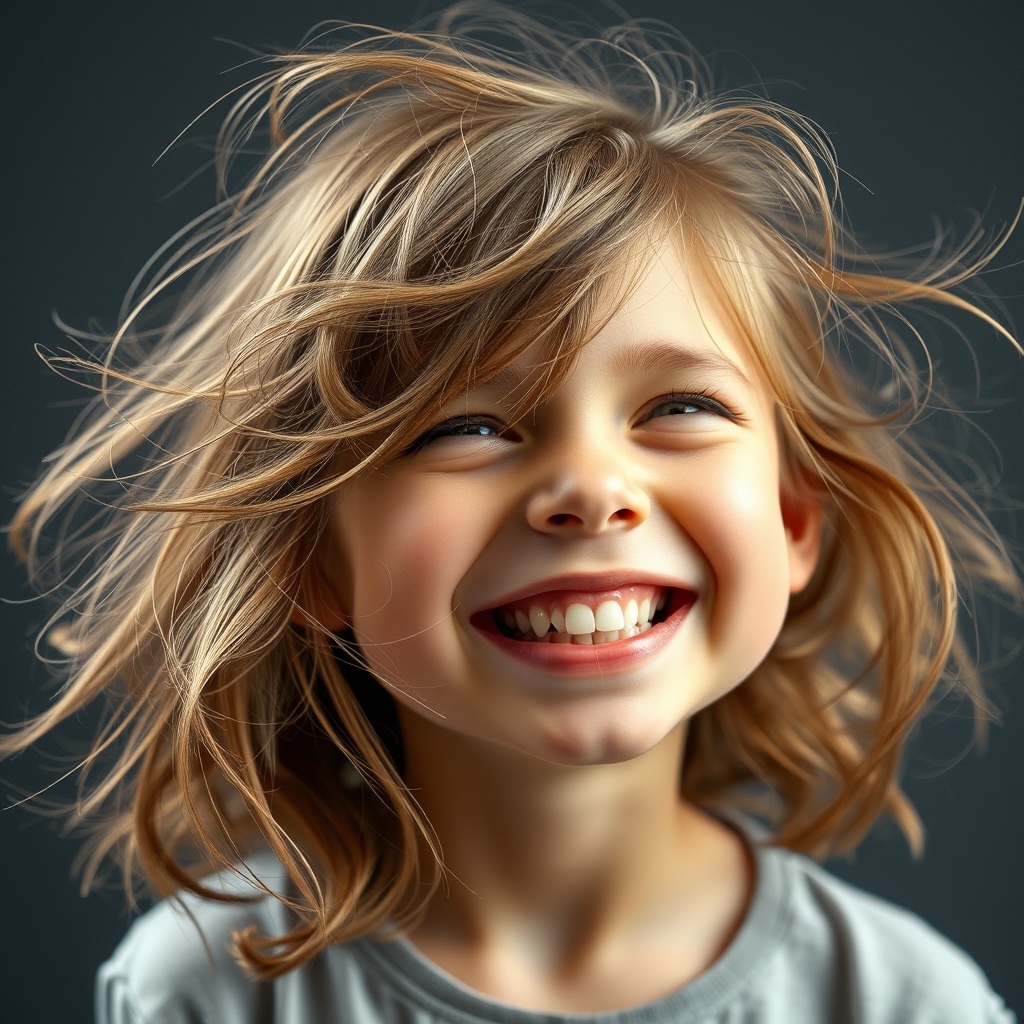 یک دختر خنده دار و شاد و خندان و گوگولی و مسخره با مو های پریشون خرمایی 22