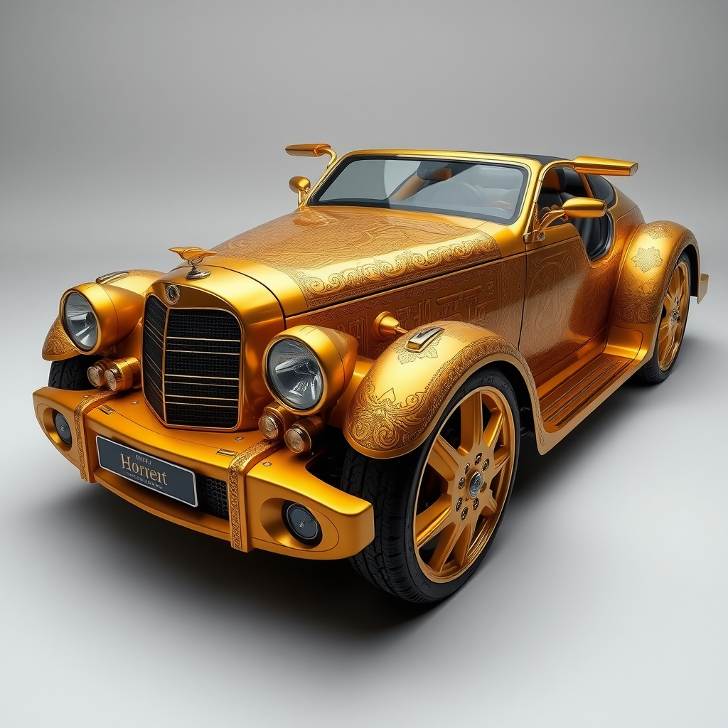 ترکیب ماشین هامر بنز
با بدنه‌ای از جنس  طلا و حکاکی باستانی ایرانی  در زمان کوروش10