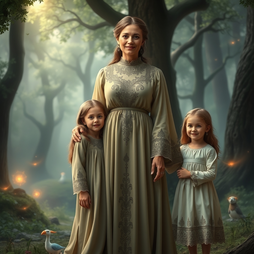 مادری ۳۴‌ساله در کنار  دختر ۱۱ساله خود و دختر ۶ ساله اش19