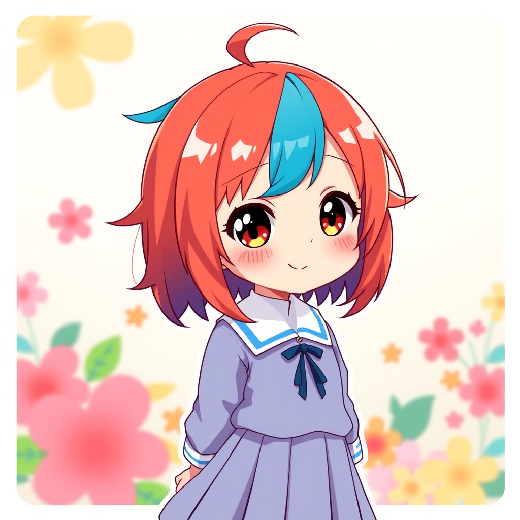 دختر مو قرمز و آبی و کیوتتت21