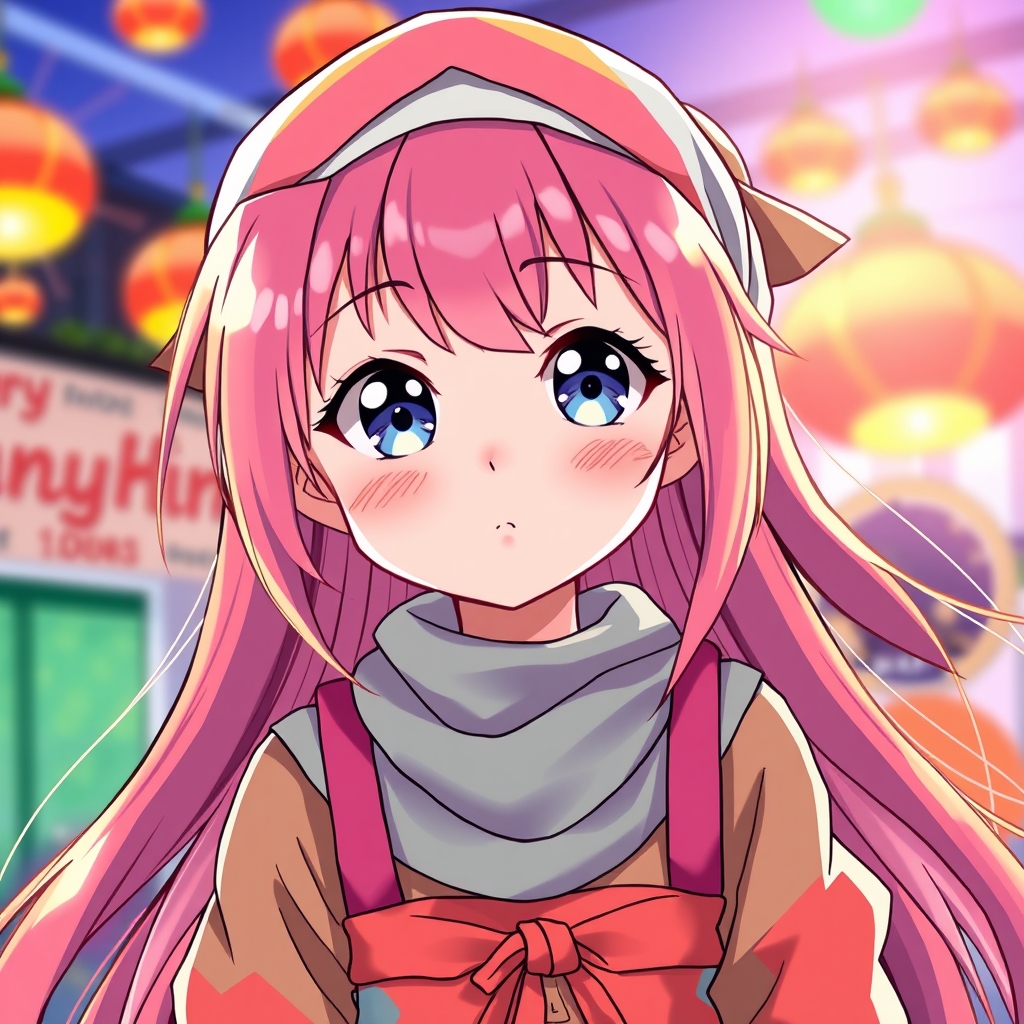 عکس دختری که با لباس رنگی که با مو های بلند و رنگی است چشم های رنگی دارد 21