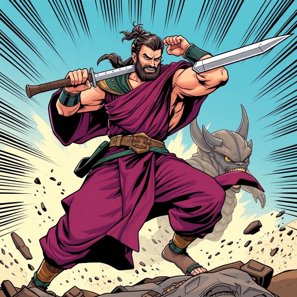 رستم درحال مبارزه 23