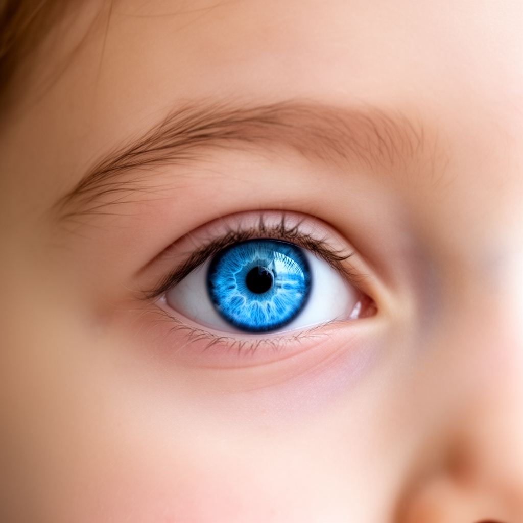 طرح یک چشم ابی دختر 12